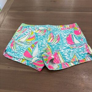Lilly Pulitzer Pink, Teal & Yellow Patterned Shorts